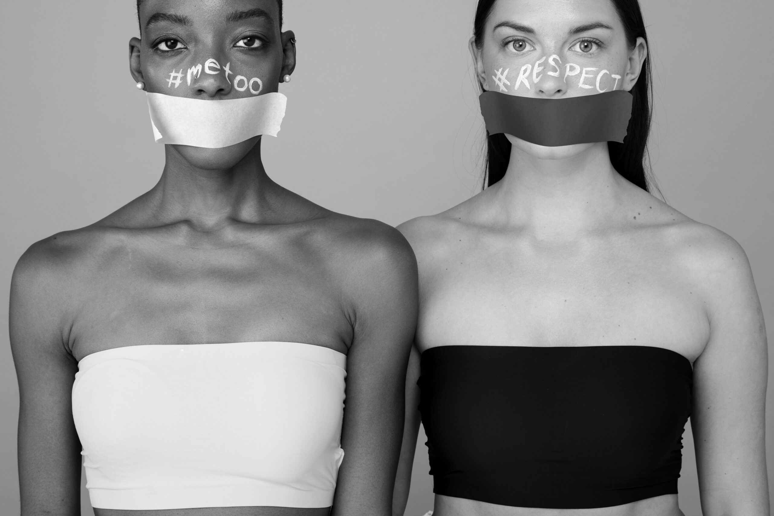 African american woman promoting Me Too movement feminism campai